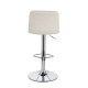 Sgabello bar Rafael cromo-beige Bizzotto vista