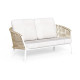 Abel Set da giardino divano bianco-beige