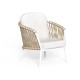 Abel Set da giardino poltrona bianco-beige