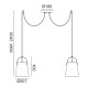 Bell 287.10 lampada a sospensione Il Fanale dimensioni