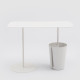 Bincan Desk Danese Milano vista con cestino