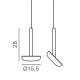 Cabriolette Sospensione lampada a sospensione Martinelli Luce dimensioni