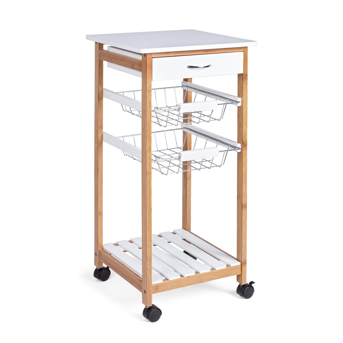 Carrello Cucina Bamboo 3cest 1c Naturale Bizzotto Designperteit