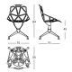 Chair_One_4Star Sedia girevole su 4 razze Magis dimensioni