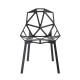 Chair_One Sedia con gambe in alluminio verniciato Magis vista finitura nera