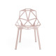 Chair_One Sedia con gambe in alluminio verniciato Magis vista finitura cipria