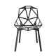 Chair_One Sedia con gambe in alluminio anodizzato Magis nera