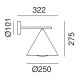 Cone 286.18.OOB lampada da esterno Il Fanale dimensioni