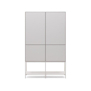 Credenza alta Vedrana 4 ante DM laccato bianco 97,5 x 160 cm