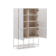 Credenza alta Vedrana 4 ante DM laccato bianco 97,5 x 160 cm Kave Home dettaglio