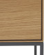 Credenza alta Vedrana 4 ante impiallacciate rovere e gambe in acciaio nero 97,5 x 160 cm Kave Home dettaglio