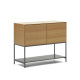 Credenza Vedrana 2 ante impiallacciate rovere e gambe in acciaio nero 97,5 x 80 cm Kave Home vista