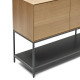 Credenza Vedrana 2 ante impiallacciate rovere e gambe in acciaio nero 97,5 x 80 cm Kave Home dettaglio