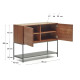 0400015MM41 - Credenza Vedrana 2 ante impiallacciate noce e gambe in acciaio nero 97,5 x 80 cm Kave Home dimensioni