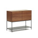 0400015MM41 - Credenza Vedrana 2 ante impiallacciate noce e gambe in acciaio nero 97,5 x 80 cm Kave Home vista