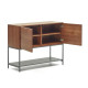 0400015MM41 - Credenza Vedrana 2 ante impiallacciate noce e gambe in acciaio nero 97,5 x 80 cm Kave Home dettaglio