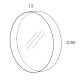 Dot 80 specchio circolare da parete Minottiitalia dimensioni