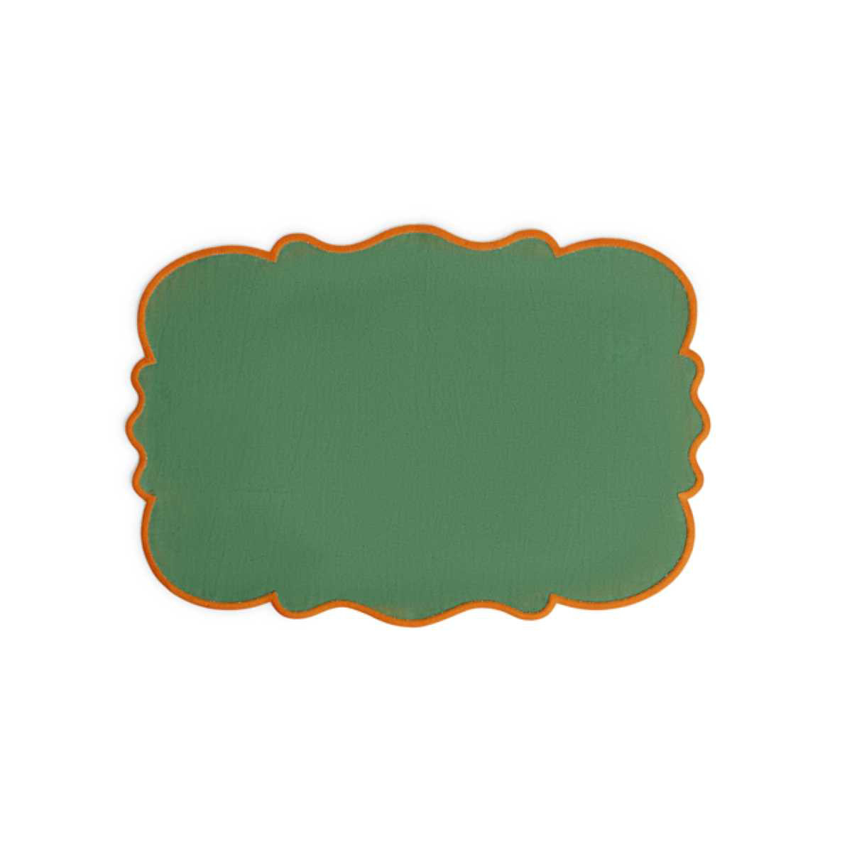 Smerlo Set 2 Tovagliette Verde bordo arancio Bitossi Home