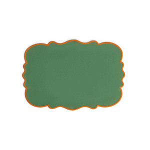 Smerlo Set 2 Tovagliette Verde bordo arancio Bitossi Home