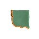 Smerlo Set 2 Tovaglioli Verde bordo arancio Bitossi Home vista