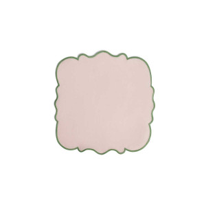 Smerlo Set 2 Tovaglioli Rosa bordo verde Bitossi Home