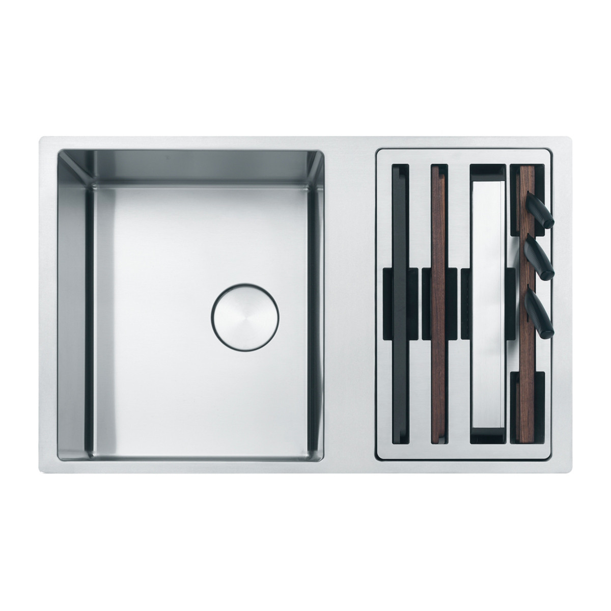 Franke Box Center BWX 120-41-27 Lavello 2 vasche inox satinato 82x52