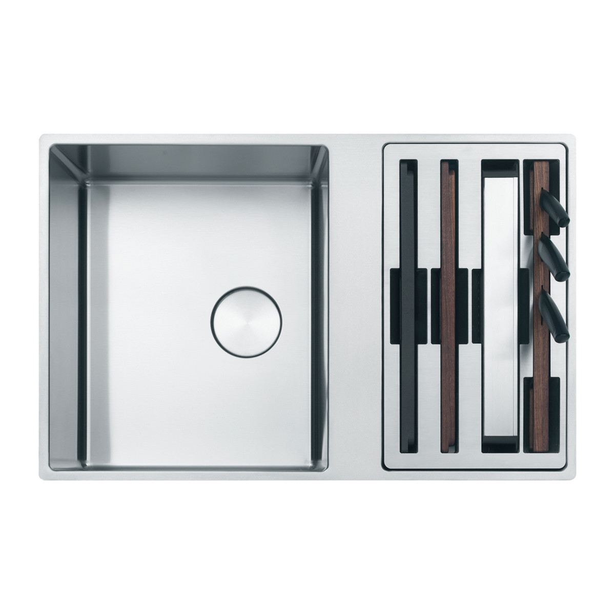 Franke Box Center BWX 220-41-27 Lavello 2 vasche inox satinato 79x51