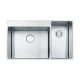 Franke Box Center BWX 220-54-27 Lavello 2 vasche inox satinato 86x51