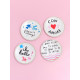 Con Amore Set 4 Piattini Ø 17  Ti amo, Forever Always, Con Amore, Che bello Bitossi Home ambientazione