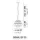 Giogali SP 35 lampada a sospensione Vistosi dimensioni