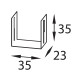 Libreria Libra 0/72-3 Composizione contenitore CO35 dimensioni Pezzani