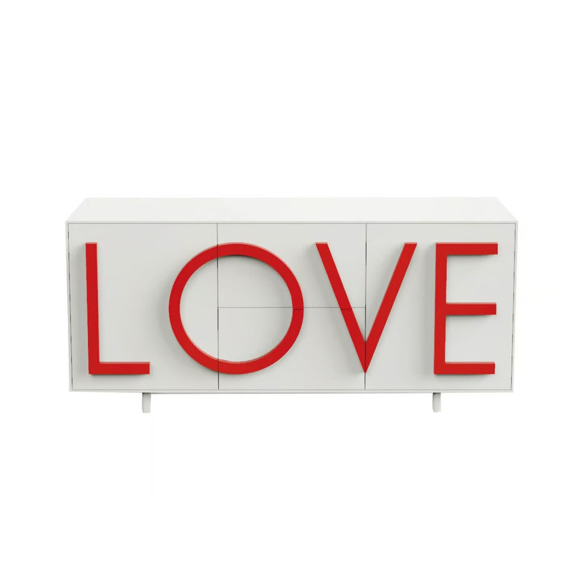 Driade Love Medium Contenitore bianco, rosso