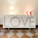 Driade Love Medium Contenitore bianco, grigio chiaro ambientazione