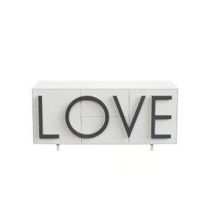 Driade Love Medium Contenitore bianco, grigio scuro