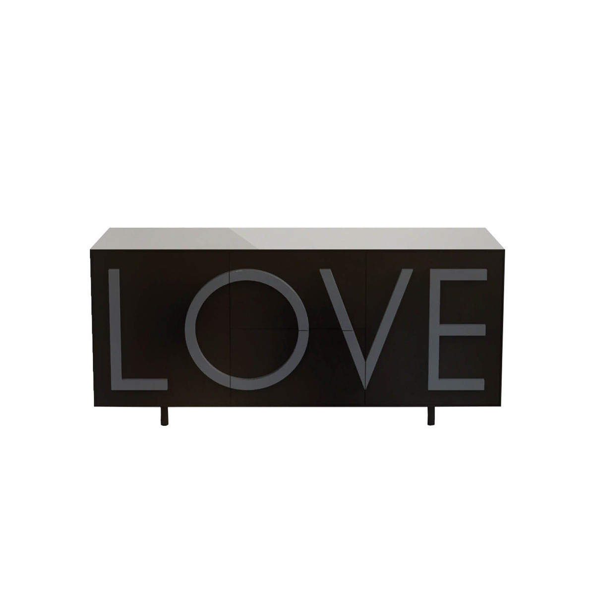 Driade Love Medium Contenitore nero, grigio scuro