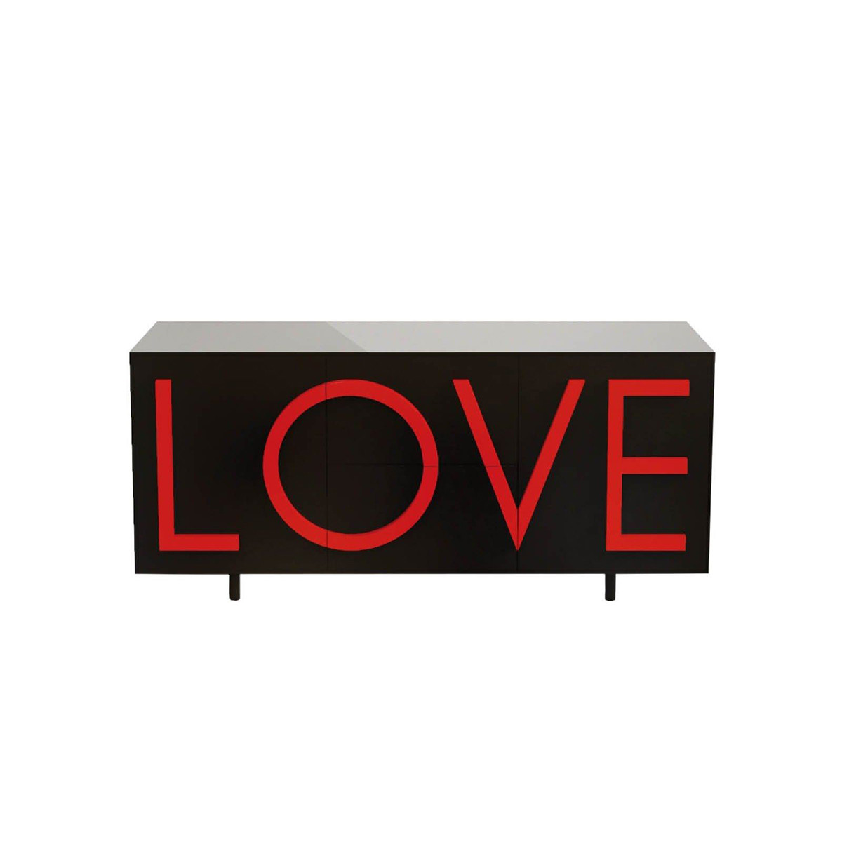 Driade Love Medium Contenitore nero, rosso