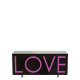 Driade Love Medium Contenitore nero, rosa fluo vista