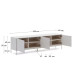 Mobile TV Vedrana 3 porte DM laccato bianco 195 x 55 cm Kave Home dimensioni