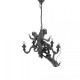 Monkey Lamp Chandelier Black Seletti vista