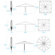 Ombrellone Maggiore Emu dimensioni