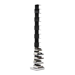 Ptolomeo Art H 215 Libreria Nero-Inox