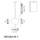 Riflesso SP 3 lampada a sospensione Vistosi dimensioni