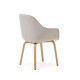 Sedia Aleli in ciniglia beige e gambe in legno massiccio di frassino con finitura naturale Kave Home vista