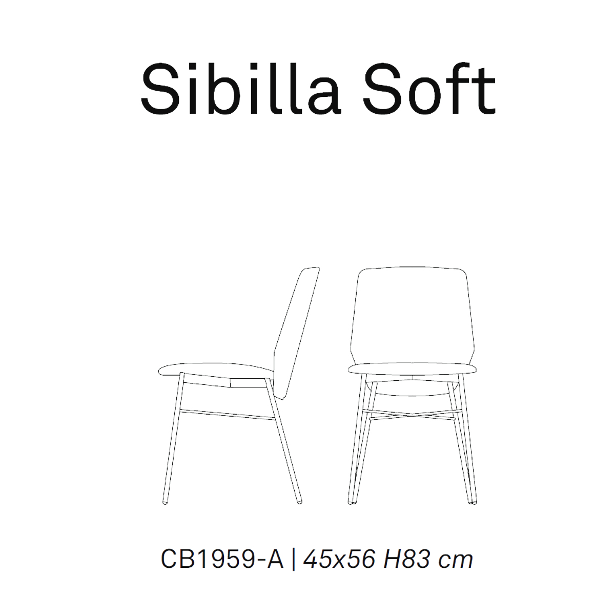 CB1959-A Soft Sibilla CONNUBIA Sedia