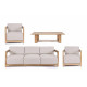 Set Salotto Theseus naturale Bizzotto vista