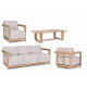 Set Salotto Theseus naturale Bizzotto vista