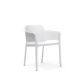 Set Tavolo Rio 140 con 6 sedie net dettaglio sedia Net bianco