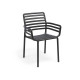 Set tavolo Rio 210 con 10 poltroncine Doga Armchair Nardi sedia antracite