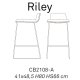 Sgabello Riley Soft CB/2108-A Connubia dimensioni