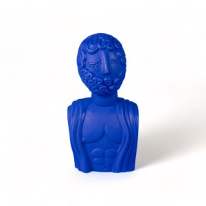 Magna Graecia Terracotta Busto Man Blue